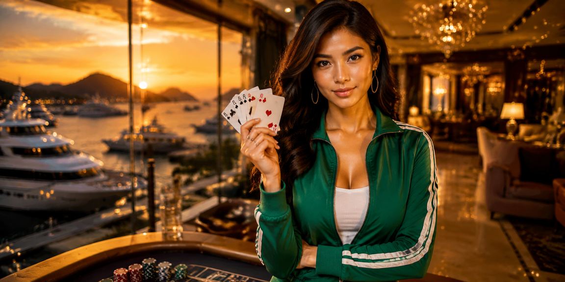 Pemain menikmati permainan kartu online dengan tampilan kasino modern