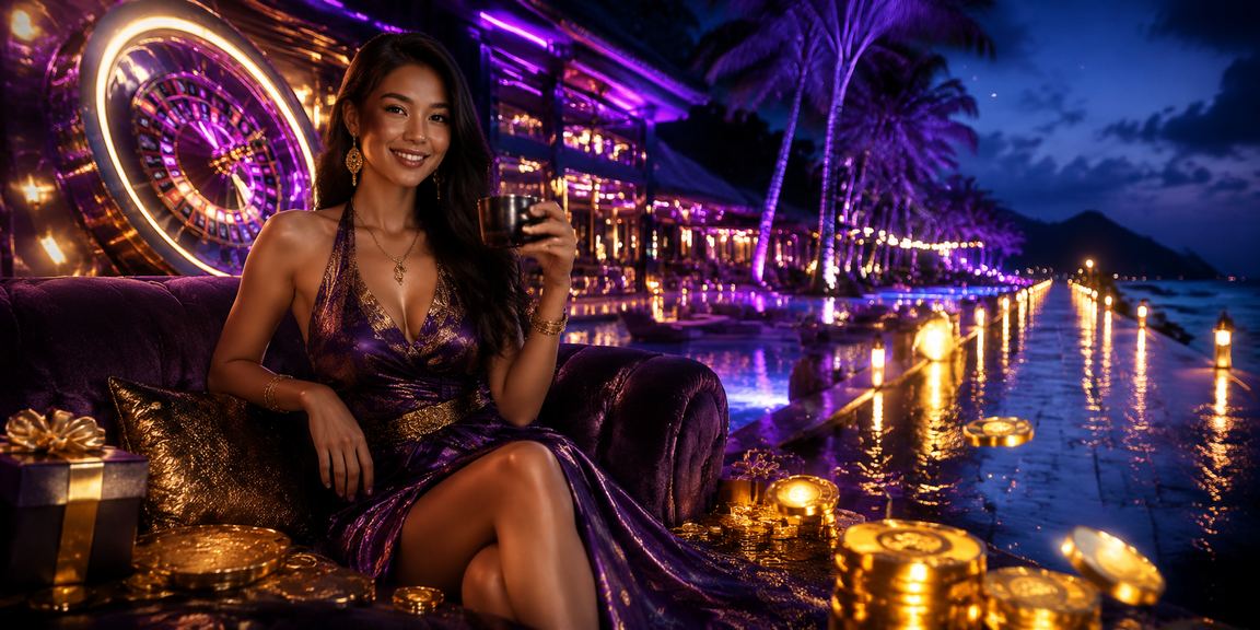 Meja roulette di suasana kafe Vietnam, menggambarkan live casino online modern
